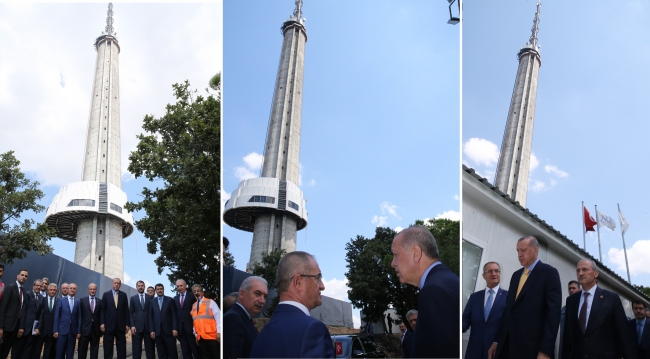 Cumhurbaşkanı Erdoğan, Çamlıca Kulesi'nde incelemelerde bulundu